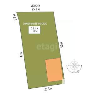 Дача 125м&sup2;, 1-этажный, участок 13 сот.  