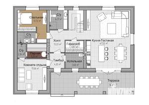 Дом 224м&sup2;, 2-этажный, участок 8 сот.  