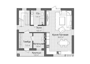 Коттедж 150м², 2-этажный, участок 5 сот.  