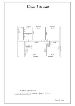 Коттедж 80м&sup2;, 1-этажный, участок 13 сот.  