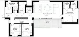Коттедж 181м&sup2;, 1-этажный, участок 22 сот.  