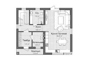 Коттедж 150м², 2-этажный, участок 6 сот.  