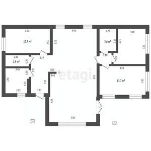 Дом 121м&sup2;, 1-этажный, участок 7 сот.  