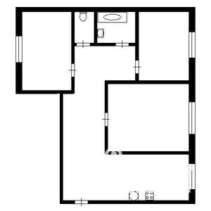 3-к квартира, на длительный срок, 60м2, 5/5 этаж