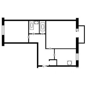 2-к квартира, вторичка, 45м2, 2/5 этаж
