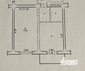 1-к квартира, вторичка, 35м2, 4/10 этаж