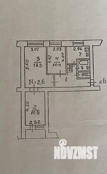 3-к квартира, вторичка, 59м2, 5/9 этаж