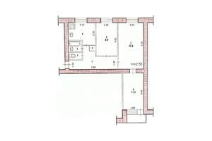3-к квартира, вторичка, 59м2, 9/9 этаж