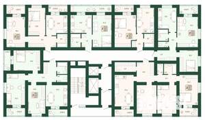 2-к квартира, строящийся дом, 55м2, 6/16 этаж