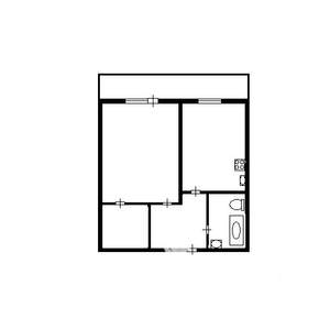 1-к квартира, вторичка, 27м2, 2/5 этаж