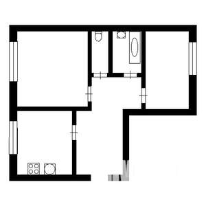 2-к квартира, вторичка, 46м2, 5/5 этаж