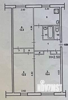 3-к квартира, вторичка, 60м2, 1/5 этаж