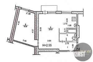 2-к квартира, вторичка, 41м2, 2/5 этаж