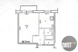 1-к квартира, вторичка, 28м2, 5/5 этаж