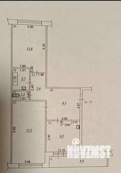 2-к квартира, вторичка, 54м2, 5/5 этаж