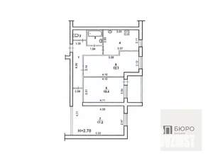 3-к квартира, вторичка, 58м2, 1/3 этаж