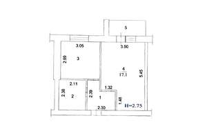 1-к квартира, вторичка, 35м2, 2/5 этаж