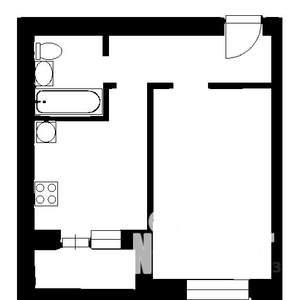 1-к квартира, вторичка, 31м2, 1/5 этаж