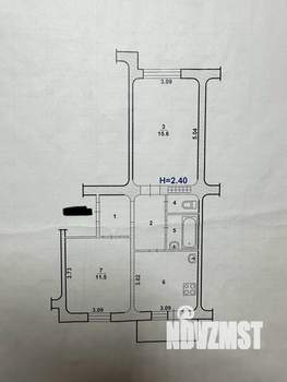 2-к квартира, вторичка, 47м2, 1/5 этаж