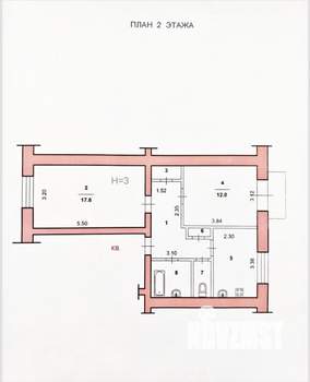 2-к квартира, вторичка, 52м2, 2/3 этаж
