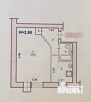1-к квартира, вторичка, 29м2, 2/5 этаж