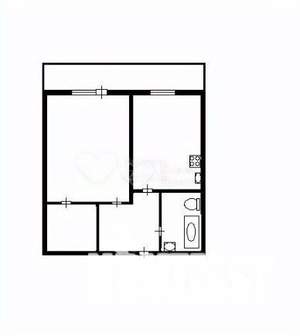 1-к квартира, вторичка, 27м2, 2/5 этаж