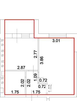 1-к квартира, вторичка, 29м2, 3/5 этаж