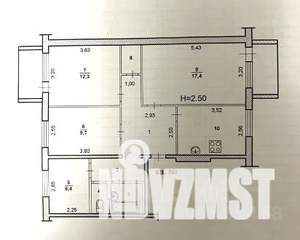 4-к квартира, вторичка, 77м2, 2/5 этаж