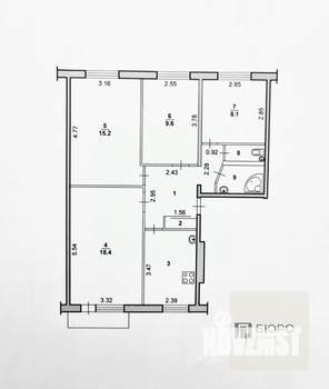 4-к квартира, вторичка, 72м2, 4/5 этаж